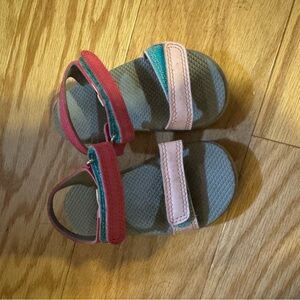 Kids Sandals with Pink and Green Straps